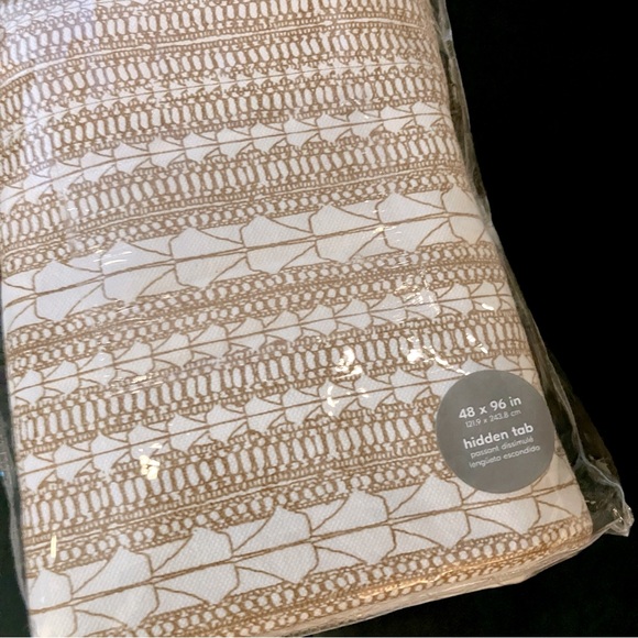 West Elm Echo Print Curtains Gold Dust 48x96 (Set of 2) - Picture 7 of 9